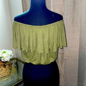 Off the shoulder crop top